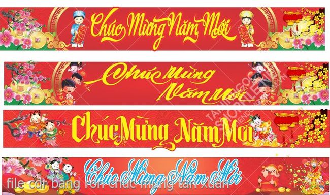 file cdr bang ron chuc mung tan xuan